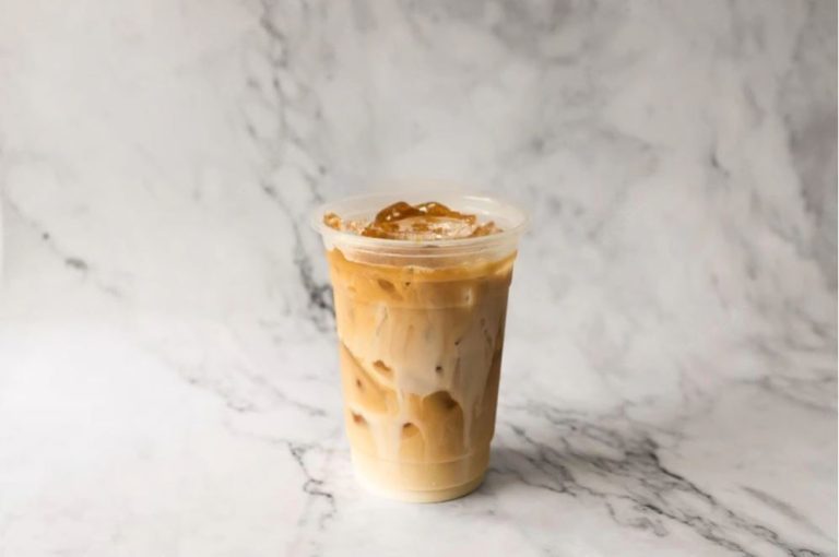 Iced Dandy Blend Latte With Homemade Vanilla Simple Syrup - Dandy Blend