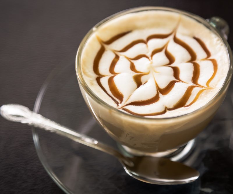 Coffee with decorative star