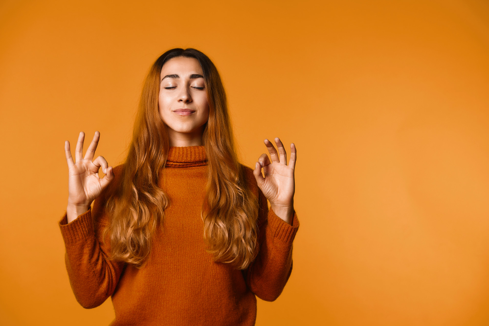 Woman meditating