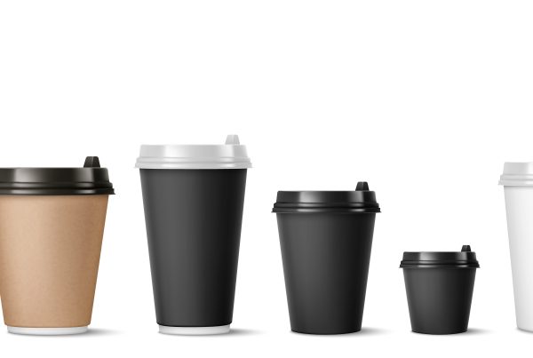 Different sized coffee cups