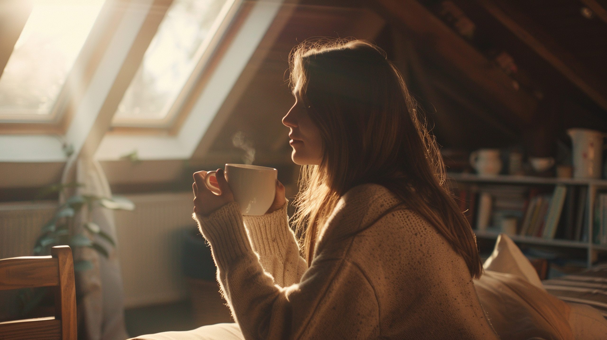 Woman drinking tea