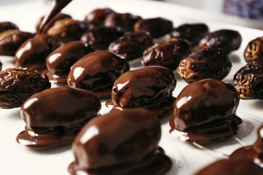 Chocolate Covered Dates with Dandy Blend