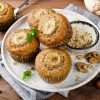Banana muffins on a plate