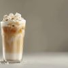 Iced latte on a table